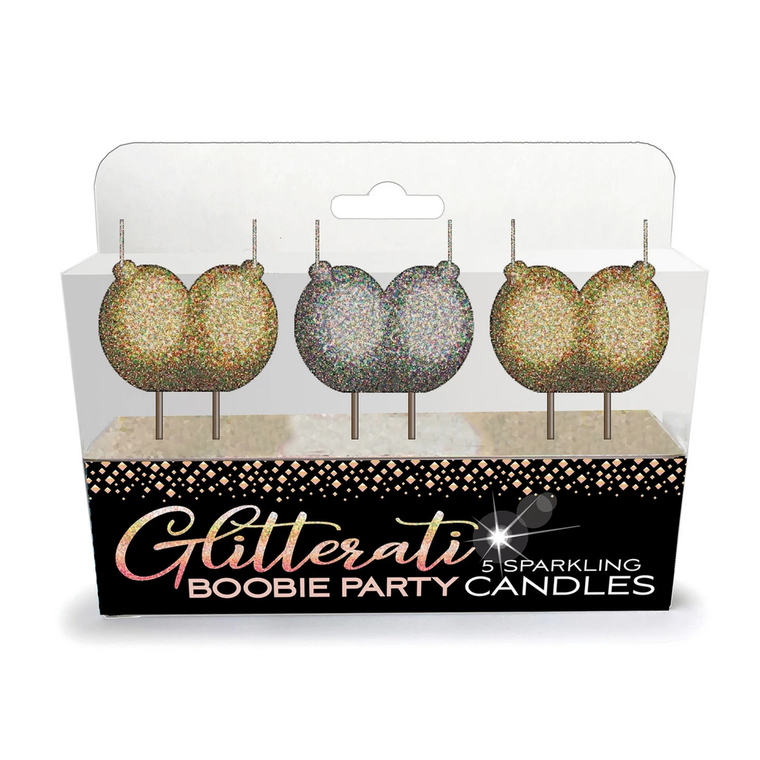 Little Genie Glitterati Zestaw Świec Dekoracyjnych Boobie Złoto-Srebrny 6 szt. funnytoys