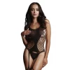 Shots Bodystocking Fence Suspender Net Pattern One Size S-XL Black