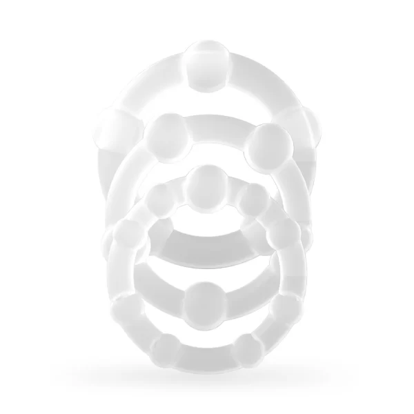 NMC Triple Bead Intimate Ring Set Clear - Flexible 3 Sizes