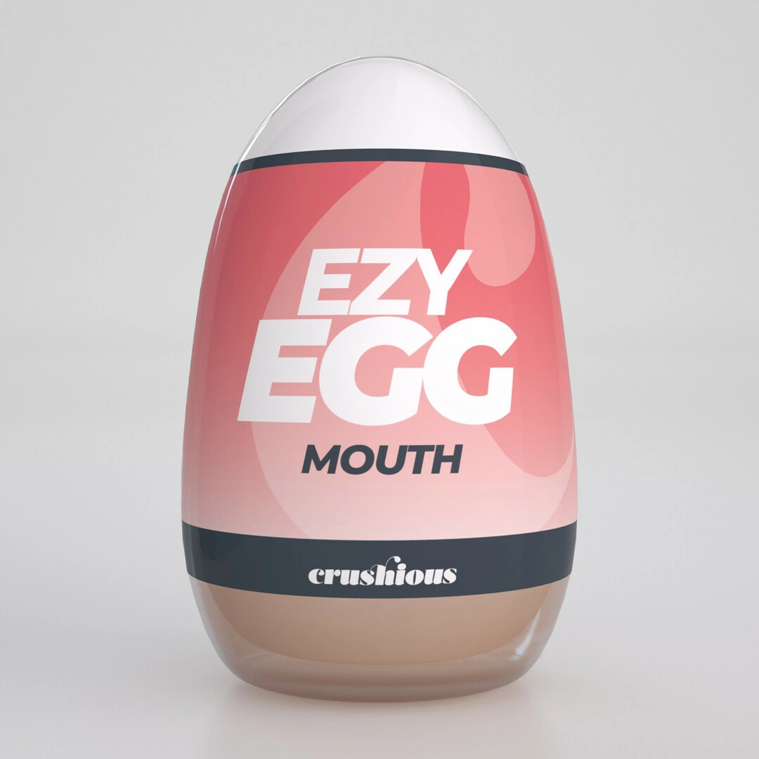 Crushious Ezy Egg Mouth Red - elastyczna maszyna intymna TPE ABS - Boutique Anelma Crushious Ezy Egg Mouth Red - elastyczna maszyna intymna TPE ABS