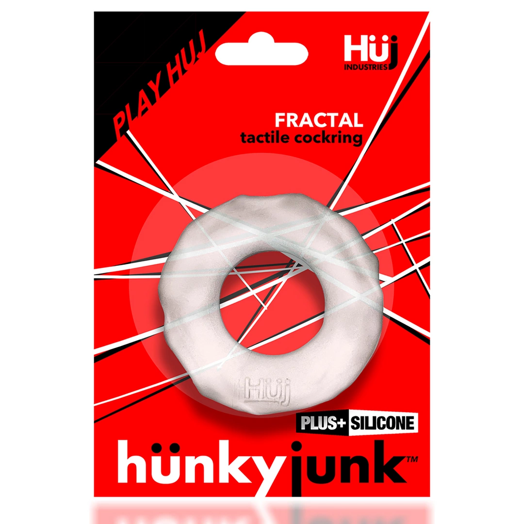 Hunkyjunk Fractal Pierścień Anatomiczny Plus+SILICONE Clear Ice - Boutique Anelma Hunkyjunk Fractal Pierścień Anatomiczny Plus+SILICONE Clear Ice