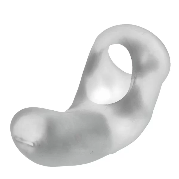Hunkyjunk Buzzfuck Taint Vibe Sling Clear Ice - Vibrating Support Ring