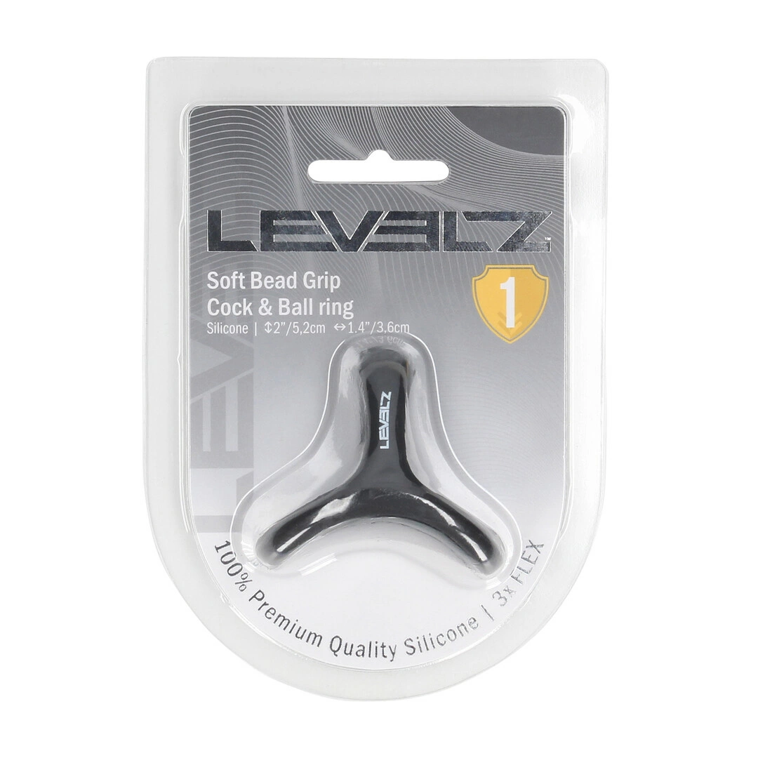 LEVELZ Tri-O Ring silikonowy system pierścieni 3w1 czarny - Boutique Anelma LEVELZ Tri-O Ring silikonowy system pierścieni 3w1 czarny