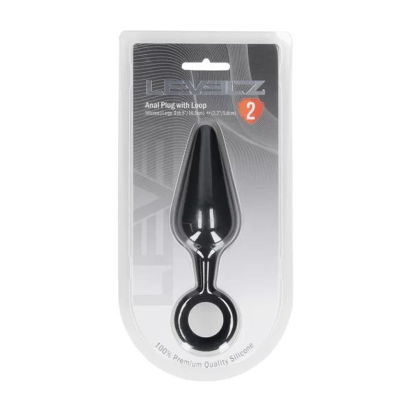 Lovelife LEVELZ Silicone Plug L Black with Ergonomic Loop Handle