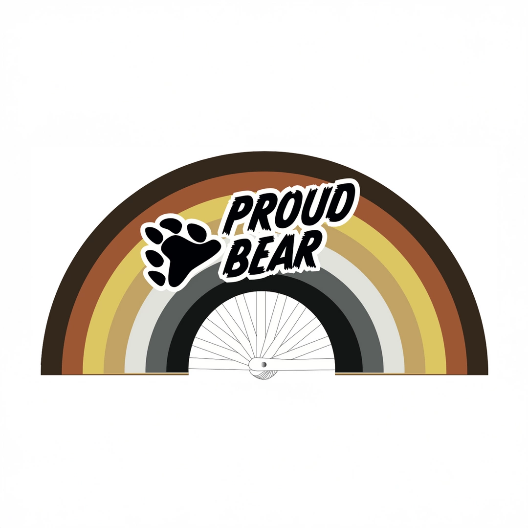 Proud Bear Decorative Fan 64 cm Multicolor - Durable Polyester Canvas - Boutique Anelma Proud Bear Decorative Fan 64 cm Multicolor - Durable Polyester Canvas