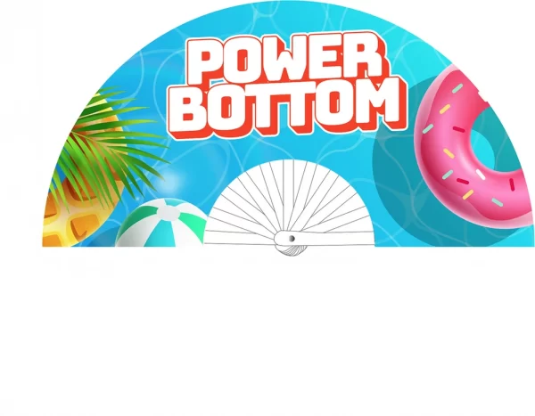 Power Bottom Decorative Fan Multicolor 64 cm - Durable Polyester Canvas