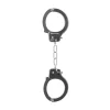 Shots Pleasure Adjustable Metal Handcuffs with Safety Release - Silver
