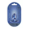 Ouch! Metallic Blue Small Silicone Plug 2.6''/6.5cm - Smooth Finish