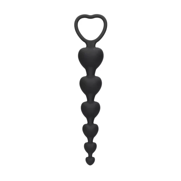 Sinner Gear Silicone Heart Bead Chain - Flexible Intimate Trainer