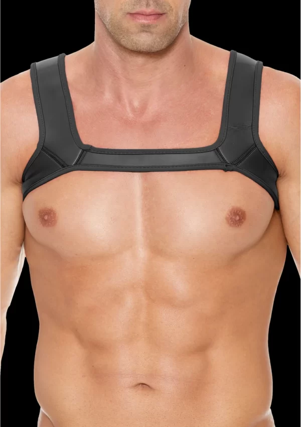Ouch! Neoprene Chest Harness S/M - Adjustable Comfort Fit Black