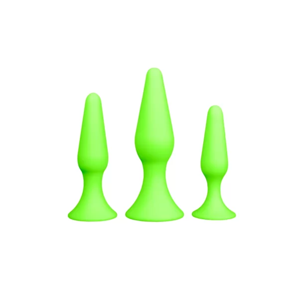 Ouch! Glow in the Dark Plug Set - Fluorescent Green
