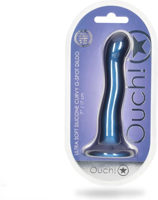 Ouch! Ultra Soft Silicone Curvy Intimate System 17 cm Metallic