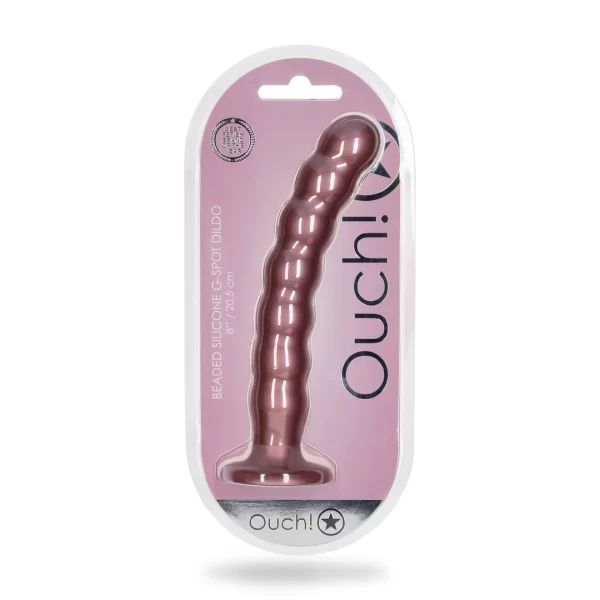 Ouch! Premium Beaded Silicone Model 20.5cm With Suction Cup