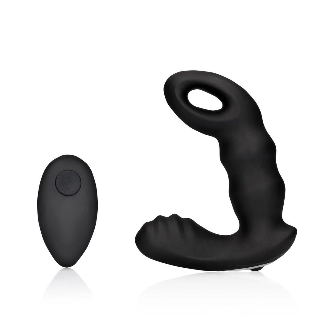 OUCH! Beaded Remote-Control Intimate Massager Black Silicone 10 Modes - Boutique Anelma OUCH! Beaded Remote-Control Intimate Massager Black Silicone 10 Modes