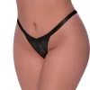 Magic Silk Exposed Mesh Split Thong 2X Black Comfort Fit