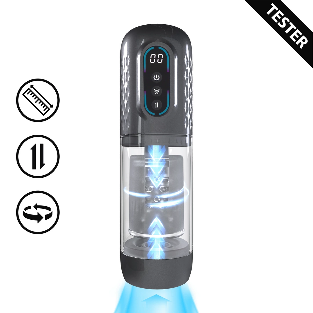 Vortex Suction Rotation & Thrusting Intimate Device Gun Metal Tester - Boutique Anelma Vortex Suction Rotation & Thrusting Intimate Device Gun Metal Tester