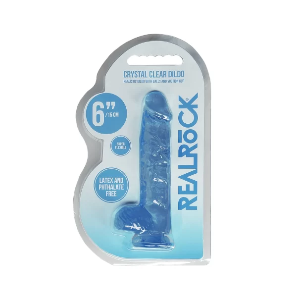 RealRock Crystal Clear 17cm Model with Suction Cup and Anatomical Form