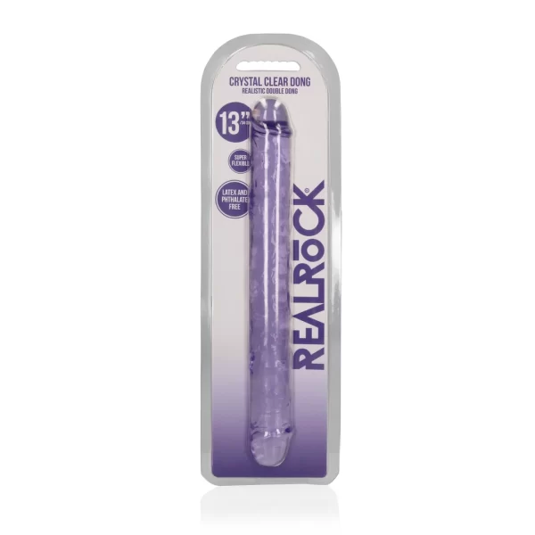 RealRock Crystal Clear Double-Ended Model 34cm - Phthalate-Free