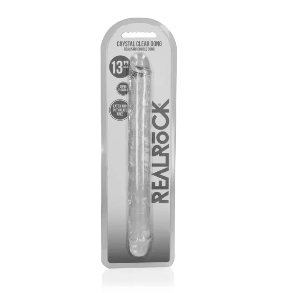 RealRock Crystal Clear Intimate Double-Ended Model 34 cm Transparent