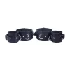 Red Leather Arm & Forearm Binding Restraints Black Adjustable Fit