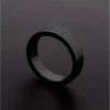 Shots Solid Stainless Steel Ribbed Intimate Ring 40mm Gold Finish
