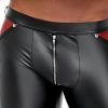 Herren Hose Schwarz/Rot XL