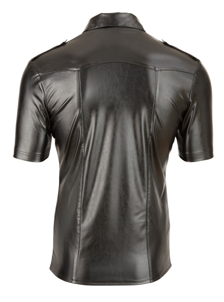 Lederimitat Herren Hemd 2XL