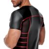 Shirt Men's Short black/red 2XL