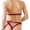 BH Set offen rot M/L Bra and String