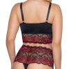 Set Bra and Briefs black/red 4XL