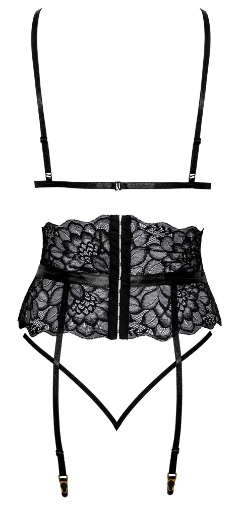 Strapsset schwarz L/XL Set