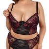 Bra Set black/red 95E/2XL Cottelli CURVES