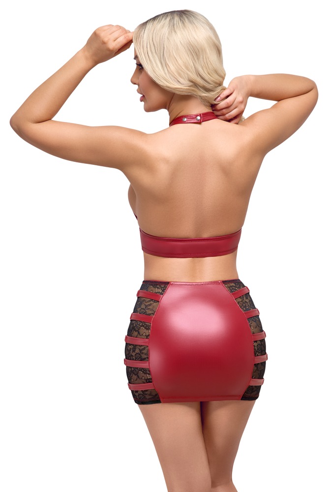 Set Top & Skirt red XL