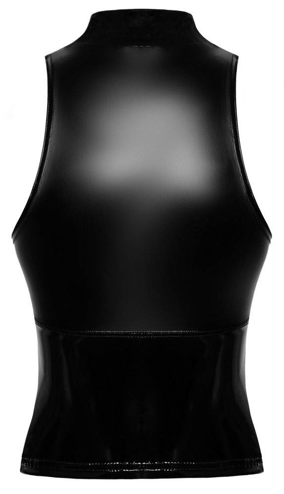Noir Top mit Zip XL
