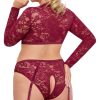 Top und Slip rot 3XL Set
