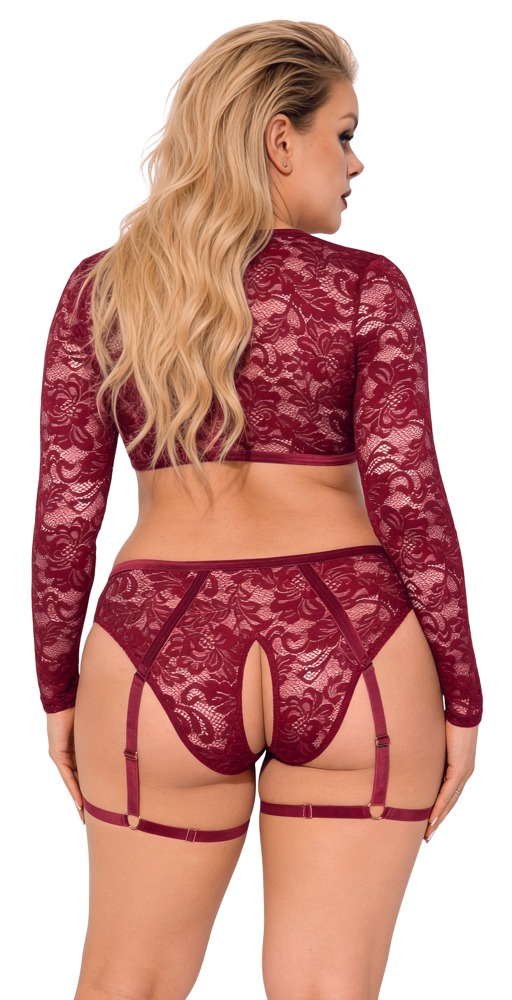 Cottelli CURVES Top und Slip rot 3XL