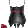 Strapshemd schwarz/rot XL