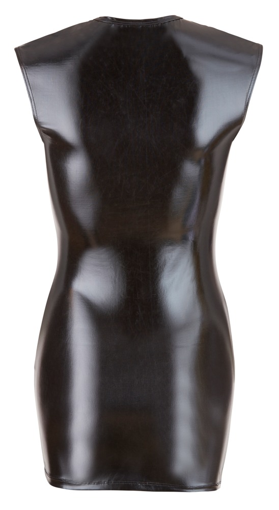 Wetlookkleid Zip XL