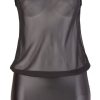 Cottelli CURVES Kleid transparent schwarz 4XL