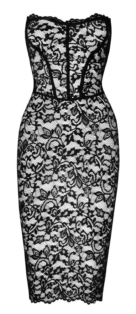 Noir Kleid Spitze XL