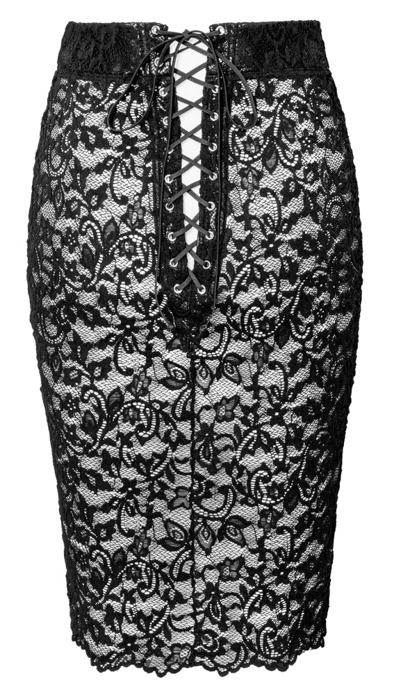 Noir Rock mit Spitze L