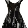 Lack Kleid schwarz 2XL