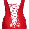 Lack Kleid rot 2XL
