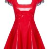 Black Level Lack Kleid rot XL