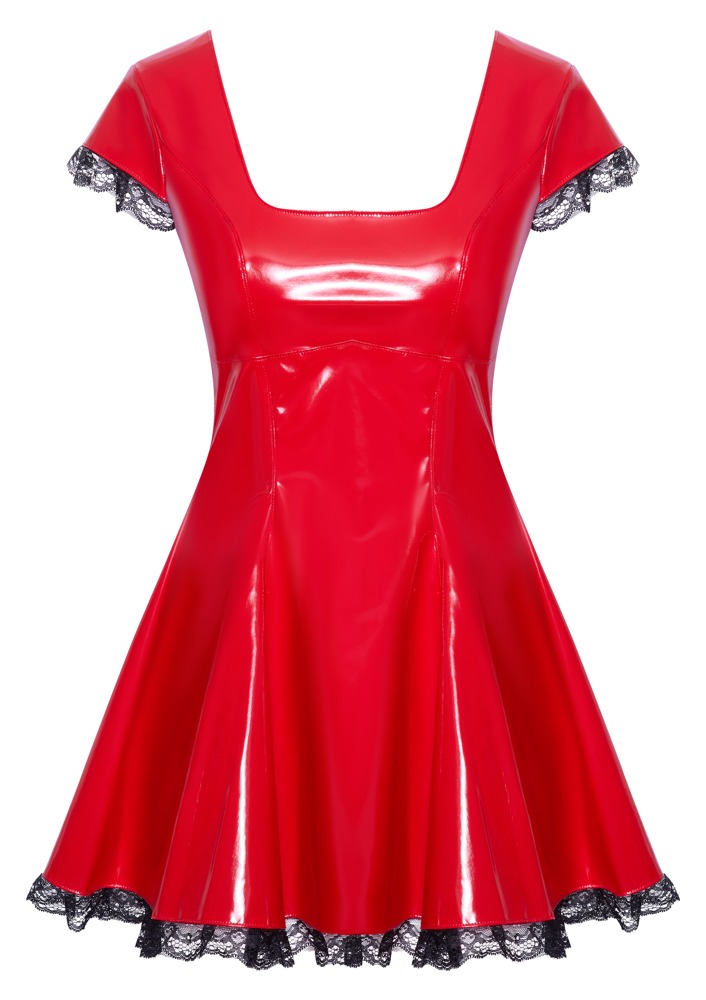 Black Level Lack Kleid rot XL