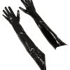 Lack Handschuhe schwarz L
