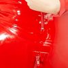 Latex Catsuit rot 2XL