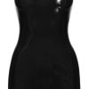 Latex Minikleid schwarz 2XL