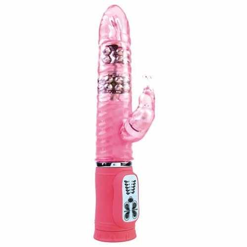 Cute Passion Bunny Vibrating Rotator 10 Modes Pink 27cm