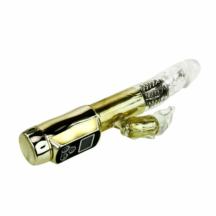 BAILE Rabbit Siberia Passion Gold - wibrator rotacyjny LED